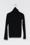 BASERANGE Turtleneck T-shirt sweater TTOMT series collection Organic cotton Portugal BAS-TTOMT-RI-000-HEI Black